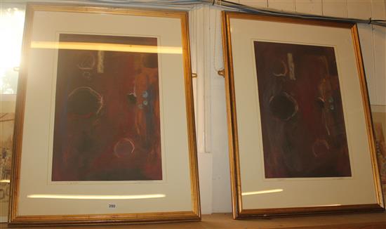 Contempory abstract pastels
